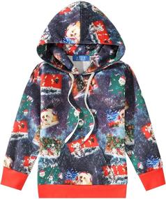 img 4 attached to SSLR Holiday Christmas Pullover Sweatshirts Boys' Clothing for Fashion Hoodies & Sweatshirts
