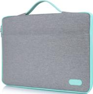 💼 procase 14-15.6 inch laptop sleeve case protective bag for macbook pro 16" 2019, ultrabook notebook carrying case handbag for asus acer lenovo dell hp toshiba chromebook computers - light grey логотип