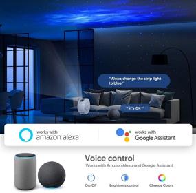 img 1 attached to 📱 Smartphone-Controlled Star Projector: Compatible with Alexa, Google Assistant - Perfect for Gaming Room, Home Theater, Bedroom Night Light, or Mood Ambiance