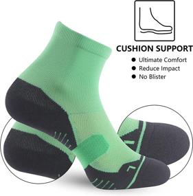 img 2 attached to 🧦 HUSO Sports Running Cycling Ankle Socks - High Performance Arch Support Cushioned Quarter Socks for Men and Women. Available in 1, 2, 4, and 6 Pairs