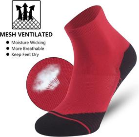 img 1 attached to 🧦 HUSO Sports Running Cycling Ankle Socks - High Performance Arch Support Cushioned Quarter Socks for Men and Women. Available in 1, 2, 4, and 6 Pairs