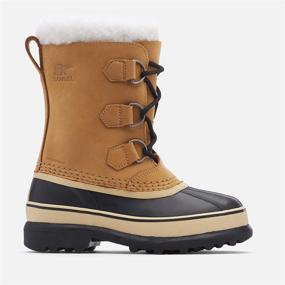 img 3 attached to SOREL - Kids' Youth Caribou Waterproof Winter Boot with Fur Snow Cuff - Perfect for Snowy Adventures!