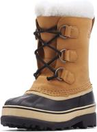 sorel - kids' youth caribou waterproof winter boot with fur snow cuff - perfect for snowy adventures! logo
