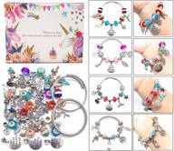 charm bracelet making kit with jewelry making supplies, beads, unicorn & mermaid crafts - gifts set for girls teens (ages 8-12) logo
