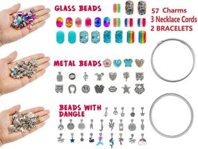 img 3 attached to Charm Bracelet Making Kit with Jewelry Making Supplies, Beads, Unicorn & Mermaid Crafts - Gifts Set for Girls Teens (Ages 8-12)