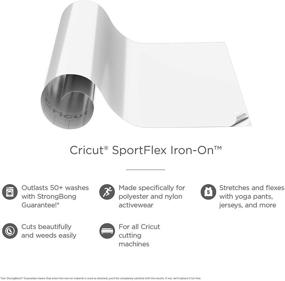 img 3 attached to 🎽 Cricut SportFlex Iron On Vinyl - White: High-Quality DIY Supplies, 11.8” x 24” HTV Roll