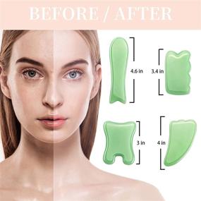 img 3 attached to 🌿 Jade Gua Sha Tool for Face and Body - Acupuncture Therapy, Trigger Point Treatment, and Facial Slimming