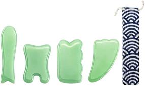 img 4 attached to 🌿 Jade Gua Sha Tool for Face and Body - Acupuncture Therapy, Trigger Point Treatment, and Facial Slimming