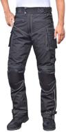 👖 wicked stock men's waterproof motorcycle riding pants with ce level-1 armor - large size logo