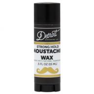 🧔 detroit grooming co. moustache wax - strong hold - premium, handmade, all natural styling wax - maximum hold for mustache or beard styling and shaping (0.5 oz) logo