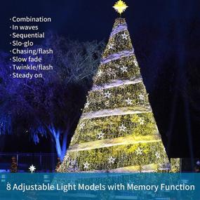 img 3 attached to 🎄 DANLI 300 LED Christmas String Lights Outdoor: Brighten Up Your Xmas Patio, Garden, and Wedding Party with Connectable Fairy Twinkle Lights!
