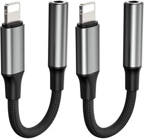 img 4 attached to 🎧 [Apple MFi Certified] Lightning to 3.5 mm Headphone Jack Adapter - 2 Pack, Compatible with iPhone 12/11/11 Pro/SE/XR/XS Max/X/8/7 - Support All iOS & Music Control - Get Yours Now!