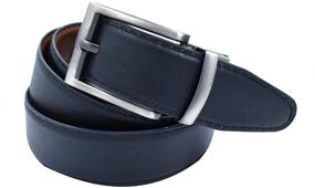 img 2 attached to 👔 Men's Reversible Cognac Leather Belt - 30mm