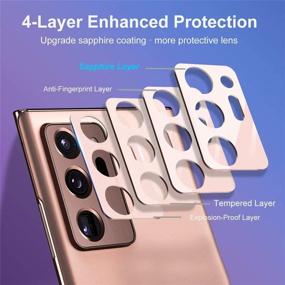 img 3 attached to 📸 Suoman 3-Pack Aluminum Alloy Camera Lens Protector for Samsung Note 20 Ultra - Mystic Bronze