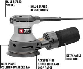 img 3 attached to 🤏 PORTER CABLE 382 5 Inch Random Sander: Effortless and Precise Sanding at Your Fingertips