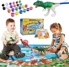 img 4 attached to Engaging Dinosaur Toys for Kids with Unique Painting Designs