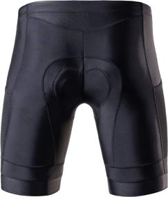 img 2 attached to 🏊 MY KILOMETRE Men's Triathlon Shorts 9&quot;: Adjustable Drawstring, Leg Pockets, Chamois for Long-Distance Tri Shorts