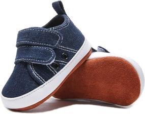 img 4 attached to BEBARFER Sneakers Anti Slip High Top Newborn Boys' Shoes ~ Sneakers