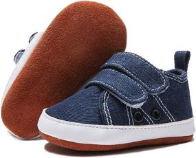 img 3 attached to BEBARFER Sneakers Anti Slip High Top Newborn Boys' Shoes ~ Sneakers