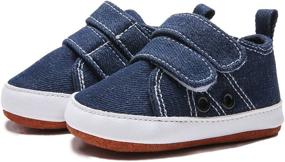 img 2 attached to BEBARFER Sneakers Anti Slip High Top Newborn Boys' Shoes ~ Sneakers