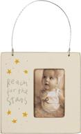 🌟 primitives by kathy non-toxic painted wood nursery mini photo frame - 4.5" square: reach for the stars - safe and stylish nursery decor logo