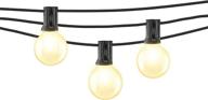 🔦 mr beams 1w g40 globe bulb led string lights - weatherproof indoor/outdoor lighting, 50 ft, black логотип