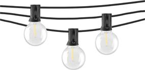 img 3 attached to 🔦 Mr Beams 1W G40 Globe Bulb LED String Lights - Weatherproof Indoor/Outdoor Lighting, 50 ft, Black