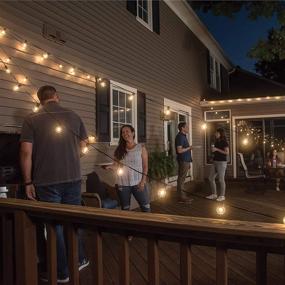 img 2 attached to 🔦 Mr Beams 1W G40 Globe Bulb LED String Lights - Weatherproof Indoor/Outdoor Lighting, 50 ft, Black