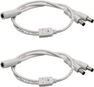 pautix 2-pack dc 1 female to 2 male 5.1mm x 2.1mm splitter cable: power adapter for led strip light cctv security cameras (1 to 2) логотип