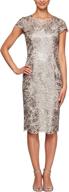 👗 enhanced illusion embroidered women's dresses by alex evenings logo