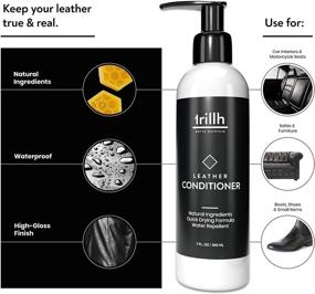 img 3 attached to 🧴 Trillh Leather Conditioner Kit: Small Surfaces Care for Jackets, Wallets, Purses, Belts, Boots, Shoes, Car & Motorcycle - Includes Fiber Cloth & Sponge, 7oz