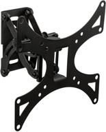 📺 mount-it! swivel tv wall mount: single stud installation, up to 200x200 vesa patterns, fits 23-42 inch screens, adjustable tilt, extendable, 66 lbs capacity, black logo