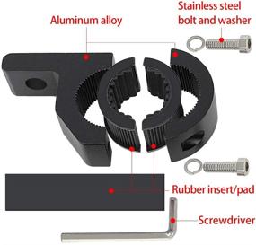 img 1 attached to 🛠️ Universal Clamp Bracket for Motorcycle Mounting 2-Pack: 0.75" 1" 1.25" Horizontal Bull Bar Mounting Bracket for Auxiliary Driving and Fog Lights, Suitable for Car/Motorcycle Crash Bar Guards