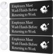 employees must wash hands sign logo