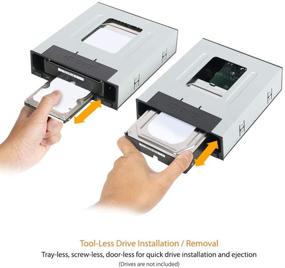 img 3 attached to 📁 ICY DOCK Tray-Less SATA SSD/HDD Docking Enclosure Mobile Rack for Hot Swap Drive Bay - flexiDOCK MB795SP-B 2.5&#34; and 3.5&#34;.