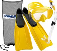 🤿 cressi clio full foot fin frameless mask dry snorkel set: ultimate snorkeling experience with carrying bag logo