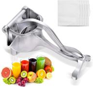 🍋 aleehai manual fruit juicer lemon squeezer, aluminum alloy hand squeezer, effortless heavy-duty lemon citrus press juice extractor, silver logo