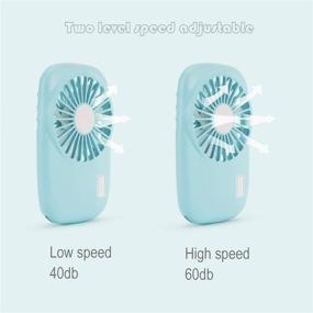 img 2 attached to 🌬️ Aluan Mini Fan Handheld Portable Fan - Powerful, Small, and Rechargeable Speed Adjustable USB Eyelash Fan for Kids, Girls, Women, Men - Perfect for Home, Office, Outdoor, and Travel