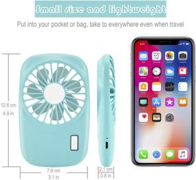 img 3 attached to 🌬️ Aluan Mini Fan Handheld Portable Fan - Powerful, Small, and Rechargeable Speed Adjustable USB Eyelash Fan for Kids, Girls, Women, Men - Perfect for Home, Office, Outdoor, and Travel