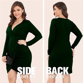 img 3 attached to POSESHE Womens Winter Dresses Bodycon Women's Clothing