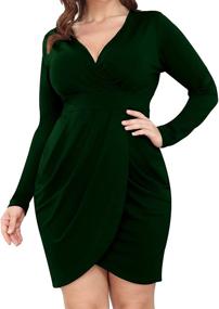 img 4 attached to POSESHE Womens Winter Dresses Bodycon Women's Clothing