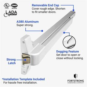 img 3 attached to 🚪 FS-750 Series Panic Bar Exit Device - Premium Aluminium Silver Finish - Hassle-free Fitting Instructions Included