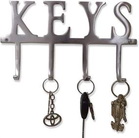 img 4 attached to 🔑 Versatile Key Organizer - Omega M1 Key Holder with 4 Hooks - Wall Mounted Solid Brass Key Rack - Includes Matching Screws (Satin Chrome Finish)