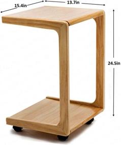 img 2 attached to C-Shaped Bamboo Sofa Side Table: Functional Accent for Living Rooms or Bedrooms