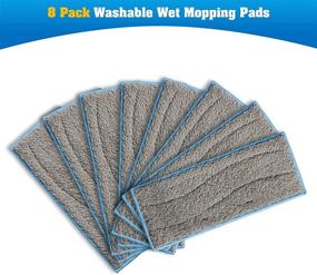 img 1 attached to 🧼 Gazeer 8pcs Braava Jet m6 Washable & Reusable Wet Mopping Pads - Compatible with Braava Jet m Series - iRobot Braava Jet M6 (6110)