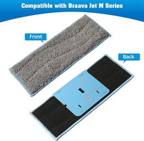 img 3 attached to 🧼 Gazeer 8pcs Braava Jet m6 Washable & Reusable Wet Mopping Pads - Compatible with Braava Jet m Series - iRobot Braava Jet M6 (6110)