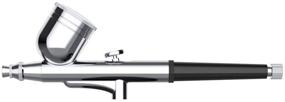 img 1 attached to Premium 0.3mm Nozzle Single-Action Gravity Feed Airbrush for Professional Use