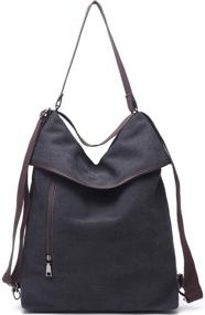 img 2 attached to 👜 Versatile Women's Canvas Shoulder Bag Backpack - Ideal for Work, Travel, and Daily Use
