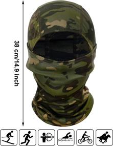 img 2 attached to 🌞 Breathable Sun Protection Face Mask with Long Neck Cover for Men - Ideal for Summer Balaclava Usage