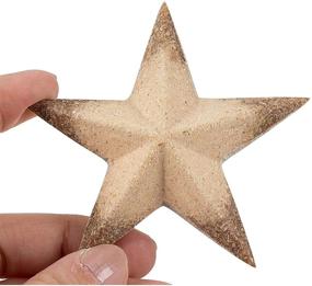 img 1 attached to Versatile 12-Piece Wooden Stars for Crafts: Star Cutouts (3 x 3 x 1 in)